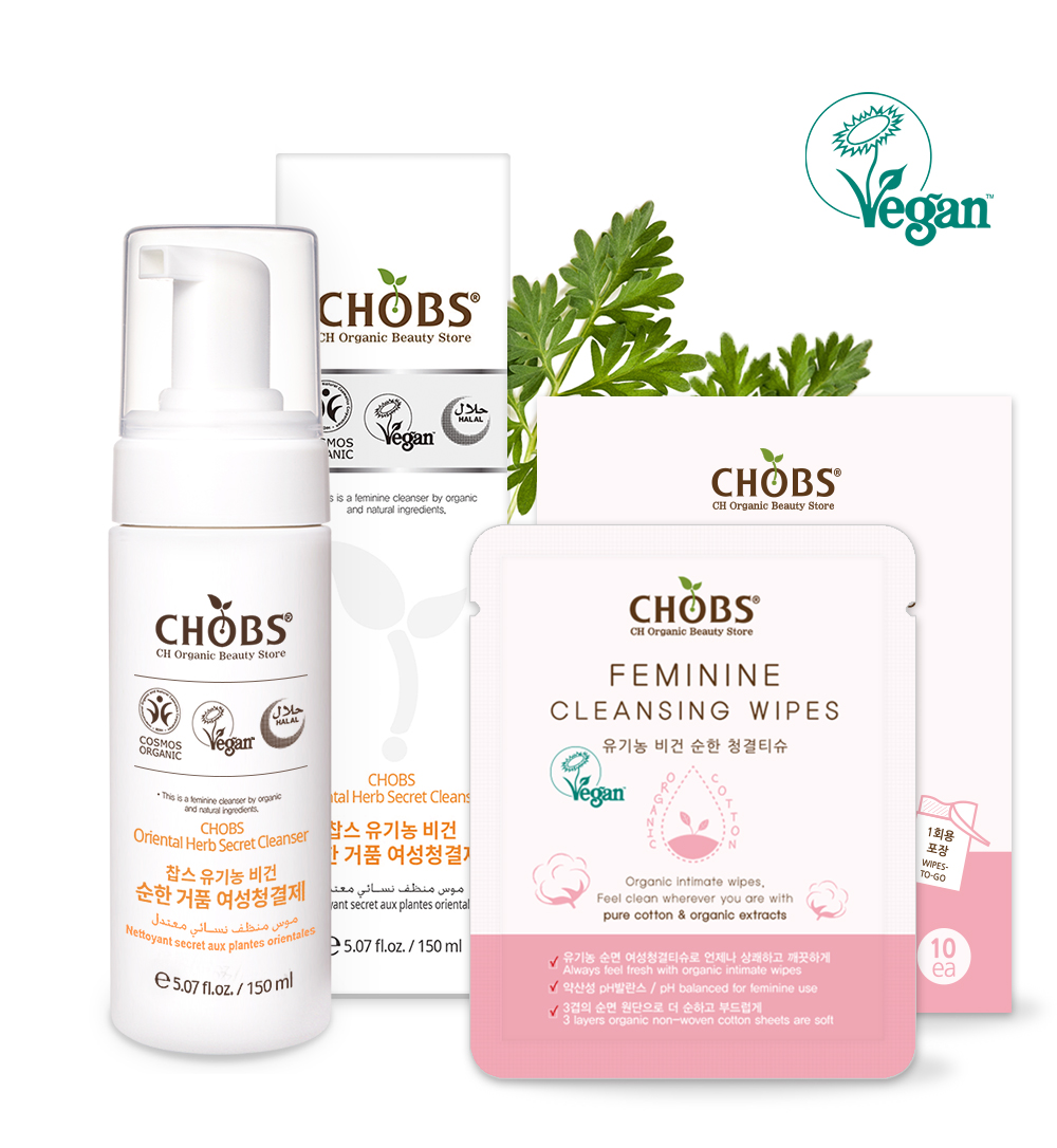 [ʰ漼Ʈ]CHOBS() Ѱǰ û 150ml +  ûƼ (10) (û 150ml +  ûƼ (10))
 [ Feminine care set]   Feminine Cleansing Wipes,Oriental Herb Secret Cleanser 